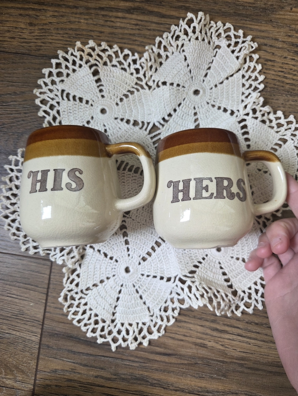 His & Her Stoneware mugs